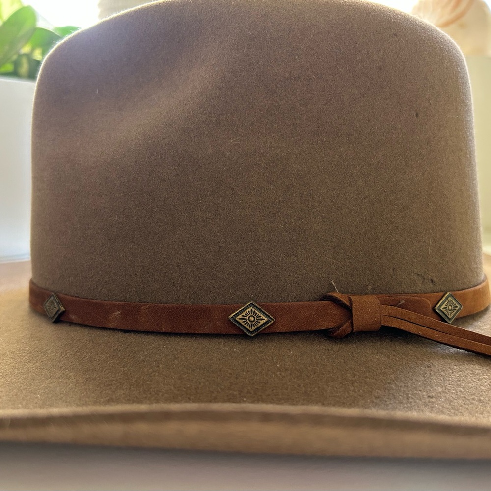 Vintage Beaver Brand Fur Felt Brown Western Hat Cowboy Festival Hat USA 6 7/8 - Picture 3 of 11